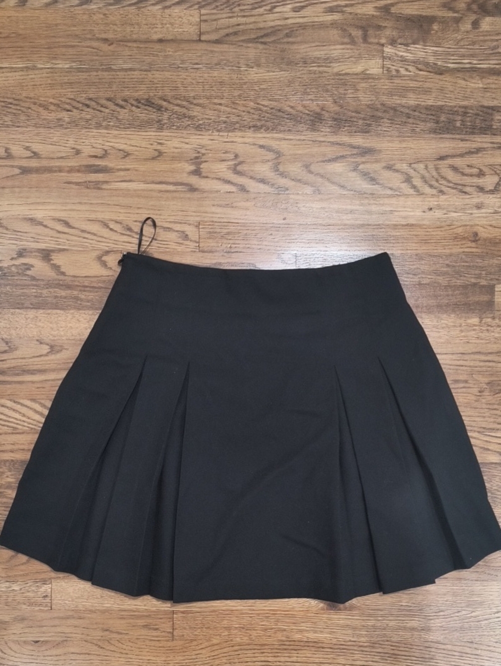 Mango Black Pleated Skater Skirt